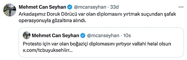 Doruk Dörücü şafak operasyonu ile gözaltına alındı.