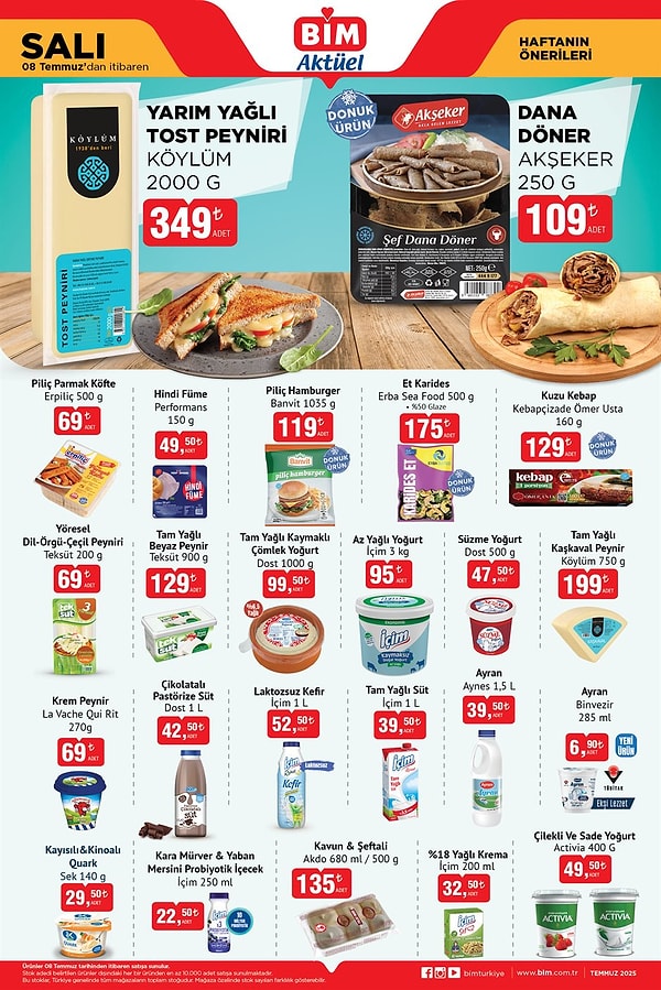 Akşeker Dana Döner 250 gr 109 TL