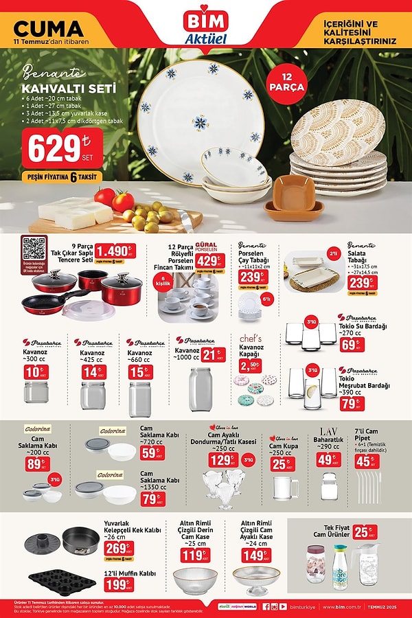 Benante 12 Parça Kahvaltı Seti 629 TL