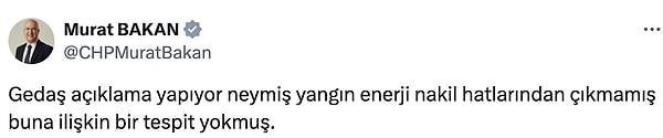 CHP İzmir Milletvekili Murat Bakan ise firmaya sert çıktı ve bir paylaşımda bulundu.