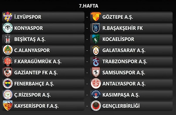 7. hafta: