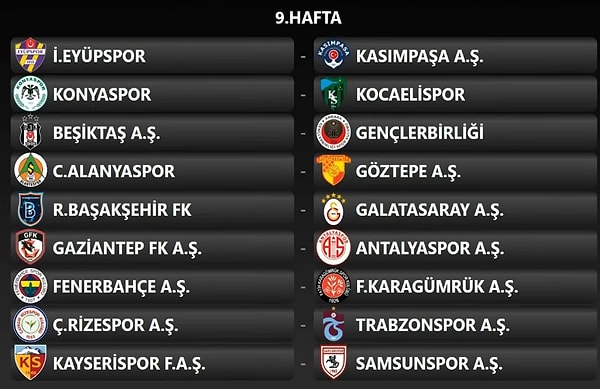 9. hafta: