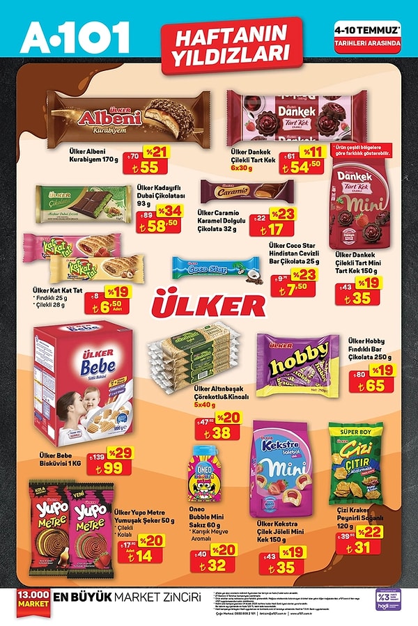 Ülker Bebe Bisküvisi 1 kg 99 TL