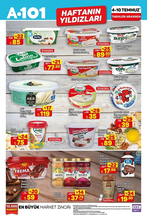 Ahir Yarım Yağlı Taze Beyaz Peynir 650 gr 119 TL