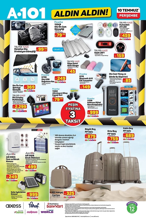 Piranha Oto Ön Cam Güneşliği 79,50 TL