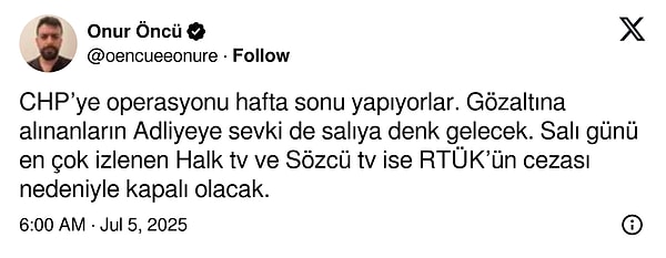 Gazeteci Onur Öncü👇🏻