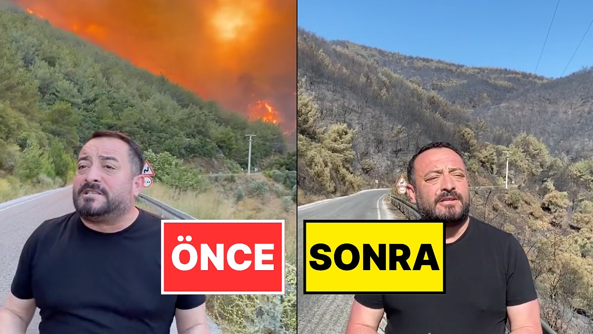 Yanan Ormanların Ortasından Yardım Feryadında Bulunan Belediye Başkanı Aynı Bölgenin Kül Olduğunu Paylaştı