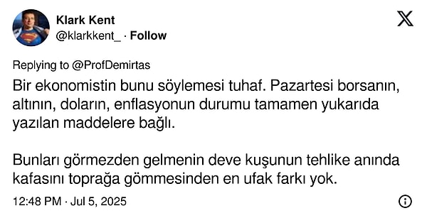 Ekonomist Özgür Demirtaş'a ekonomiyi nelerin etkilediği hatırlatıldı.
