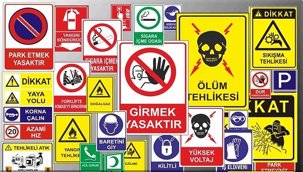 6. İkaz levhaları ve uyarı etiketleri