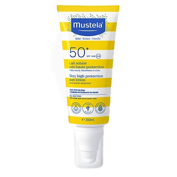 10. Mustela Very High Protection Sun Lotion SPF50+ 200ml