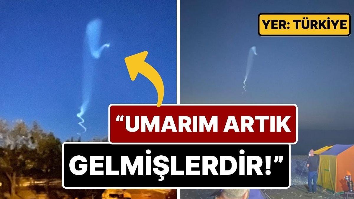 Kastamonu&apos;da Arkasında Beyaz Duman Bırakarak İlerleyen &apos;Tanımlanamayan Cisim&apos;