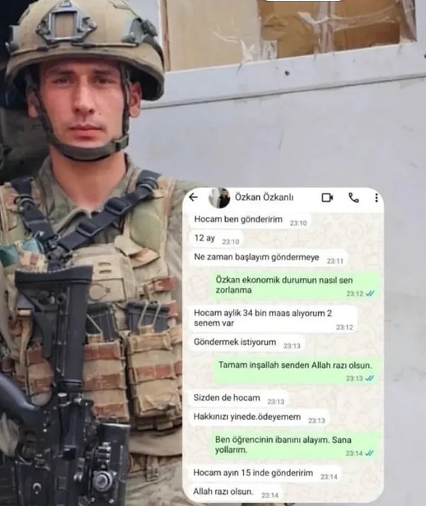 Şehit olan askerlerden biri de Piyade Sözleşmeli Er Özkan Özkanlı.