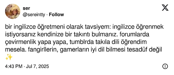 Gelin, İngilizce öğrenmek için tavsiyeler verenlere bakalım.