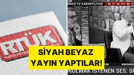 Sözcü TV, RTÜK'ün Ekran Karartma Cezasına Dakikalar Kala Siyah Beyaz Yayın Yapmaya Başladı