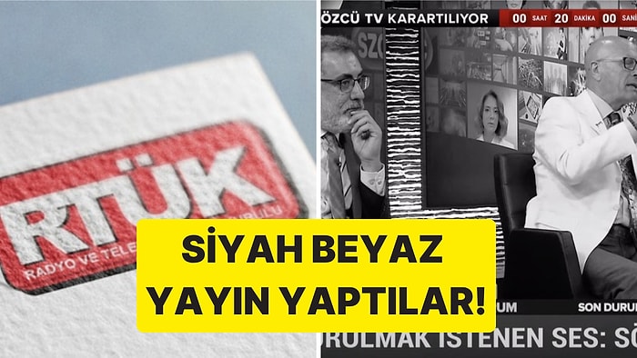 Sözcü TV, RTÜK'ün Ekran Karartma Cezasına Dakikalar Kala Siyah Beyaz Yayın Yapmaya Başladı
