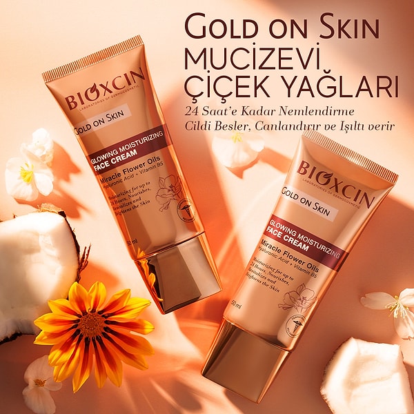 1. Hem Işıltılı Hem Nemlendirici Bir Seçenek: Bioxcin Gold On Skin
