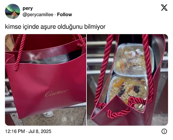 Lüks bir aşure olmalı.