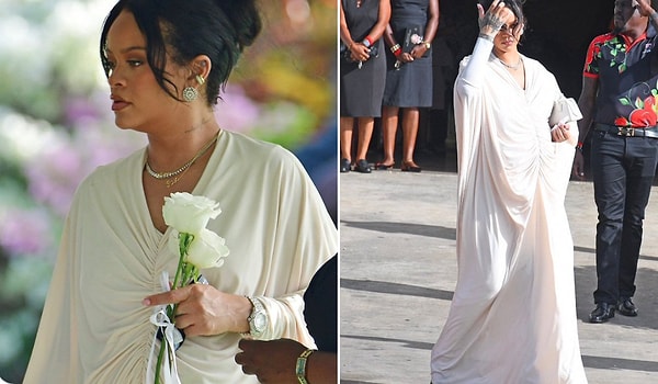 Cenaze töreni Barbados’ta, Rihanna’nın memleketinde gerçekleştirildi. Törene ASAP Rocky ve çiftin iki oğlu RZA ile Riot da katıldı.