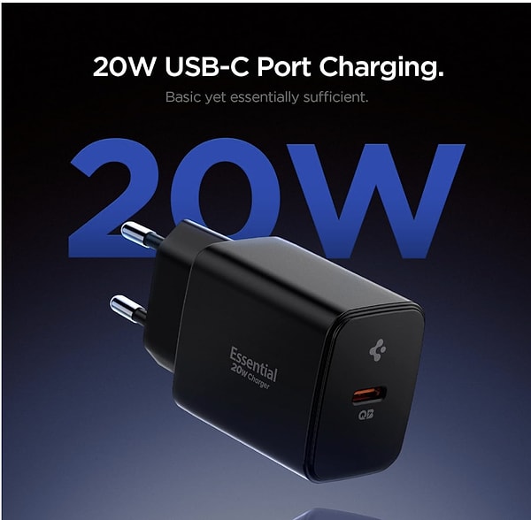 Spigen 20W USB-C Mini Hızlı Şarj Aleti
