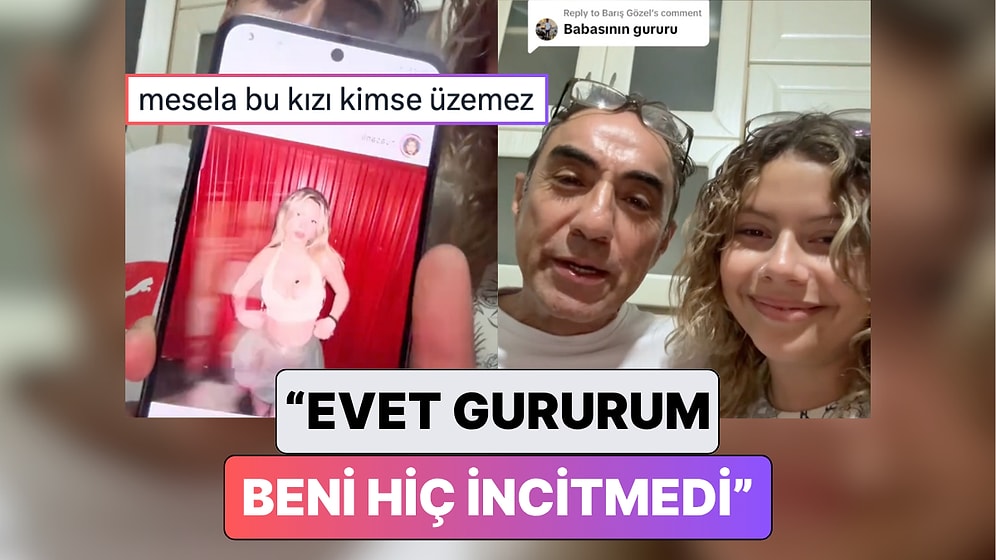 Bir TikTok Kullanıcısı Kendisine "Babasının Gururu" Yorumu Yapan Şahsa Babasıyla Birlikte Cevap Verdi