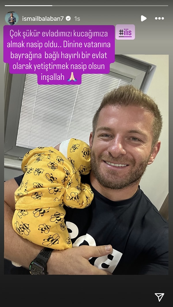 İsmail Balaban, kızı İlis'le ilk fotoğrafını paylaştı.