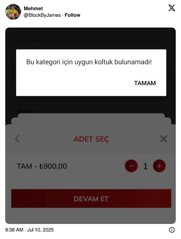 Hele bilet kalmadıysa...