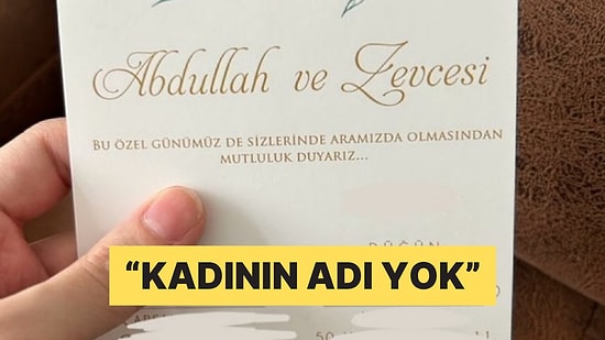 Bir Düğün Davetiyesinde Gelinin İsminin Sansürlenmesi Tartışma Yarattı