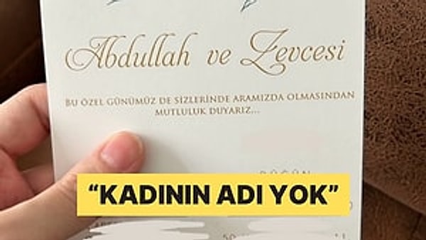 Özellikle son yıllarda muhafazakar camiaya ait olduğu düşünülen davetiyelerde bir detay dikkat çekiyor.
