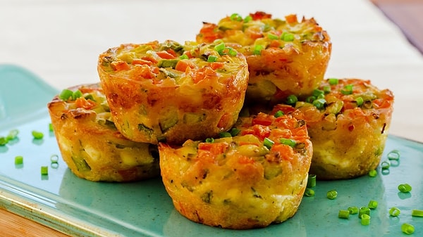 8. Mini Sebzeli Muffin