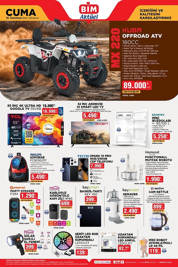 KUBA MX220 180CC OFFROAD ATV 89.000 TL