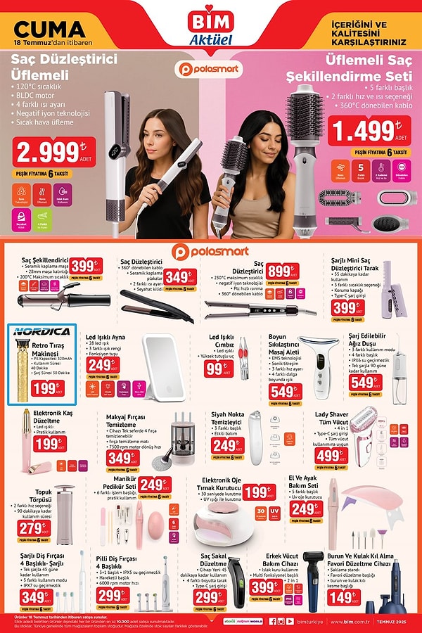 Polosmart Üflemeli Saç Düzleştirici 2.999 TL