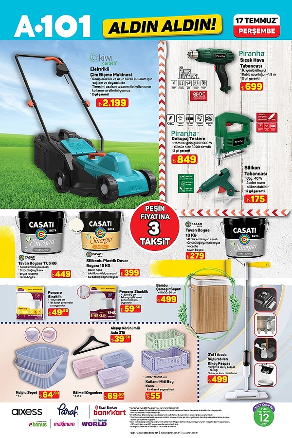 Kiwi Elektrikli Çim Biçme Makinesi 2.199 TL
