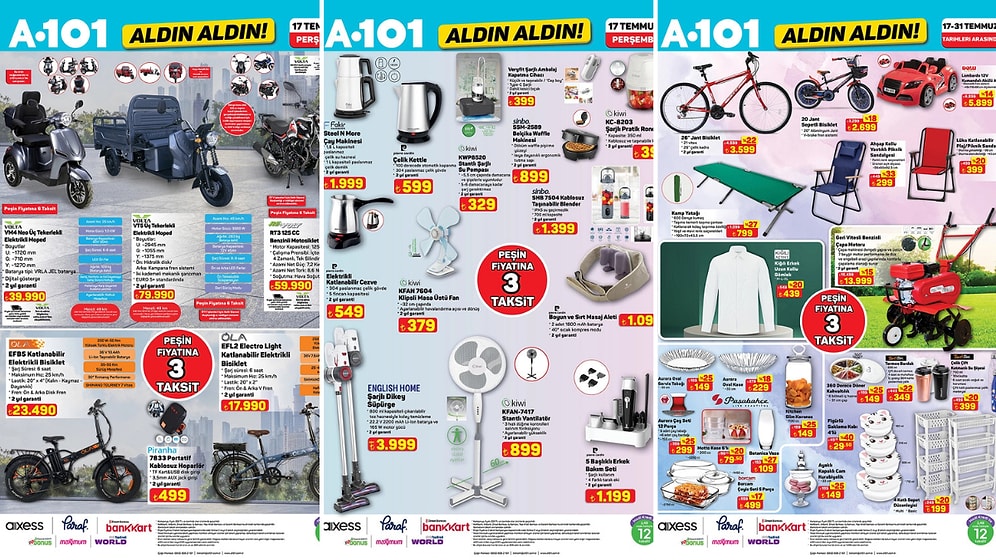 A101'e 3 Musluklu Su Sebili Geliyor! 17 Temmuz 2025 A101 Aldın Aldın Kataloğu