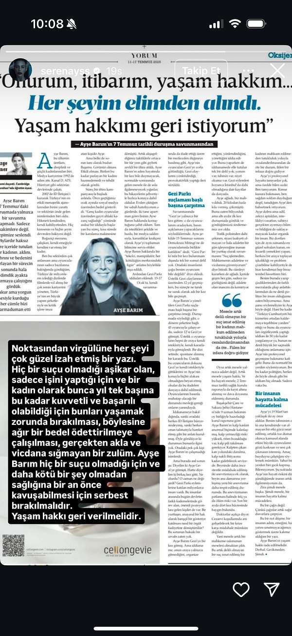 İşte o paylaşım 👇