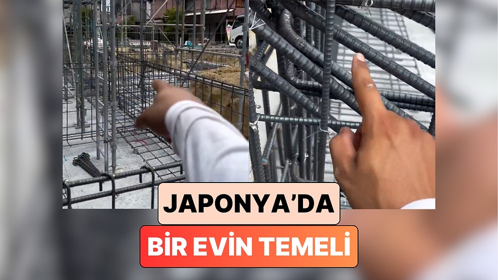Japonya'da İnşaat İşinde Çalışan Bir Türk Müstakil Bir Evin Temelinde Kullanılan Demirleri Gösterdi