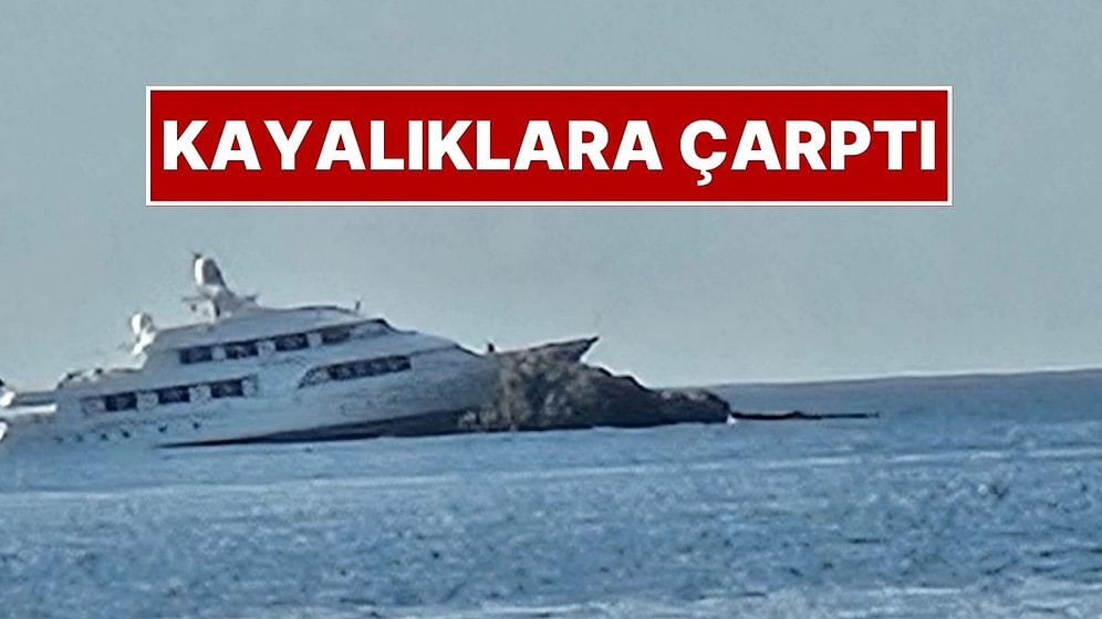 Bodrum'da 39 Metrelik Motoryat Kayalıklara Çarptı