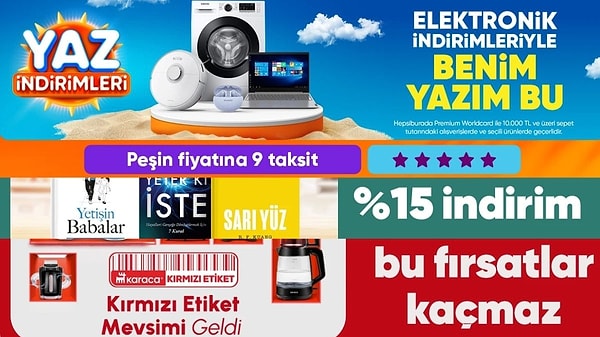 Hepsiburada'da öne çıkan ve en çok tıklanan indirim linkleri 👇🏽