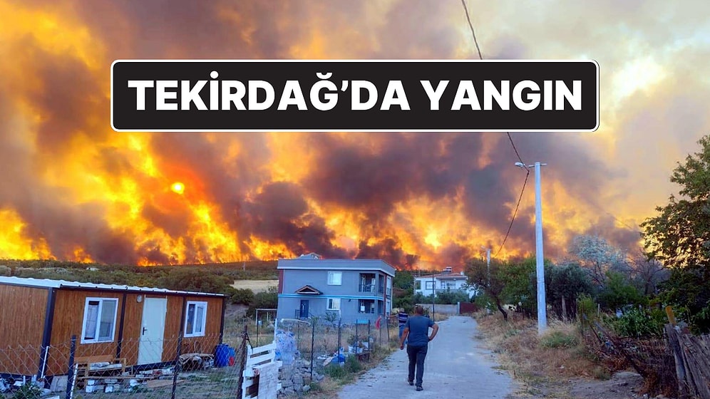 Tekirdağ Şarköy’de Yangın: Alevler Yerleşim Yerlerine Ulaştı