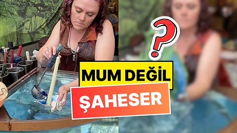 Boşuna 5 Milyon Beğeni Almamış! Mum Değil Adeta Şaheser Yapan Kadın İzlenmelere Doyamadı