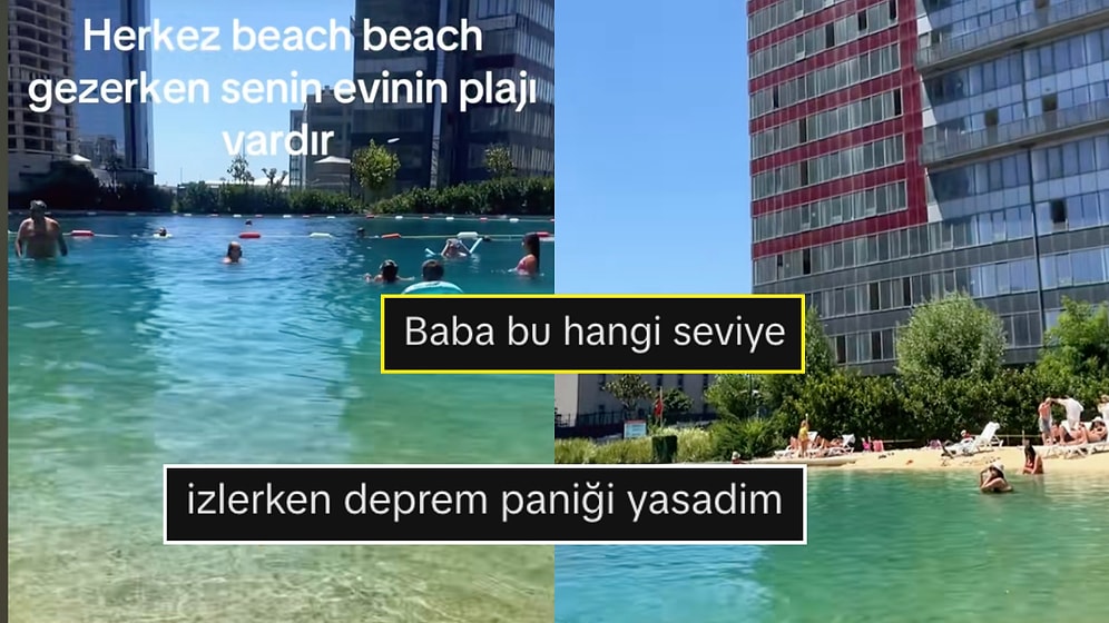 İstanbul Esenyurt'ta Oturduğu Sitenin Plajını Paylaşan Kadın Gündem Oldu