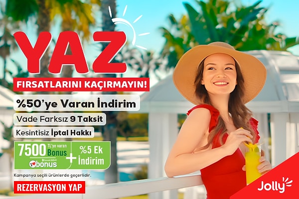 Yaz fırsatlarının tadı Jolly ile çıkar! Yaz tatiline hemen başla!