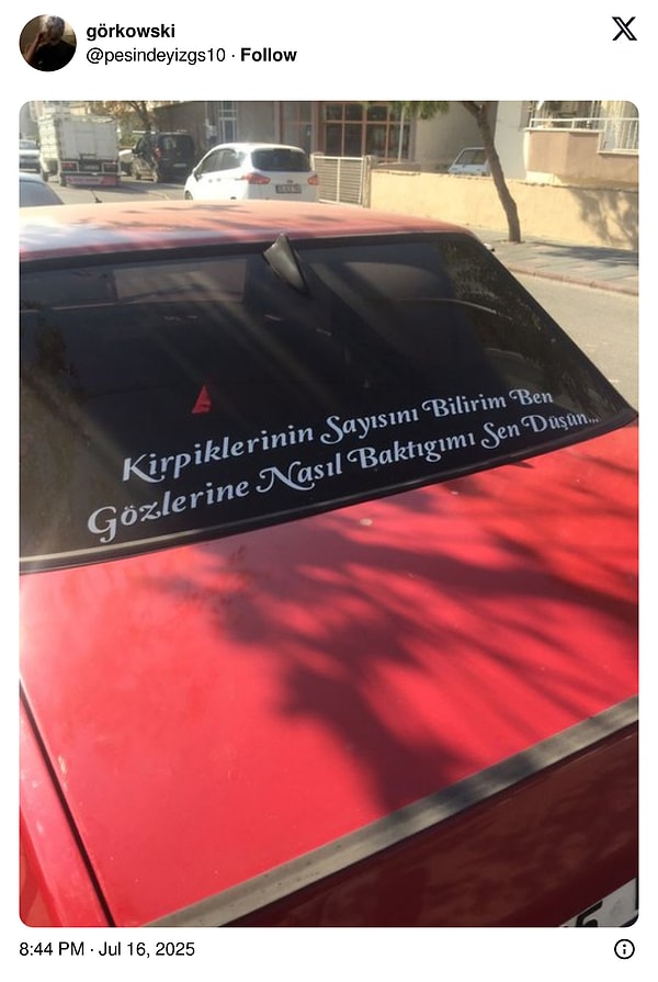 "Kirpiklerinin sayısını bilirim..." 👇