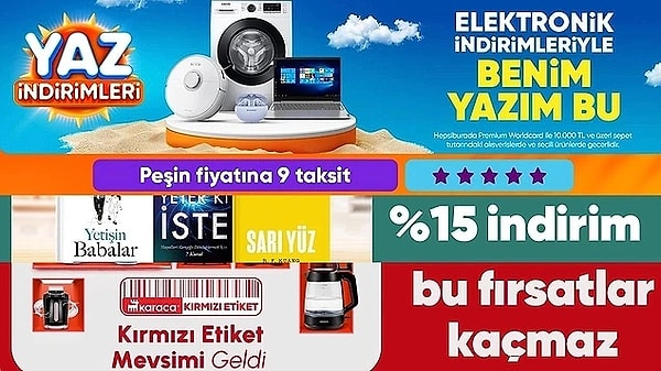 Hepsiburada'da öne çıkan ve en çok tıklanan indirim linkleri 👇🏽
