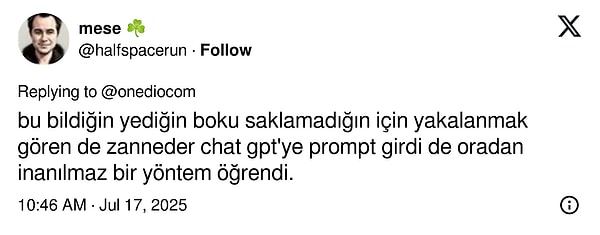 "Gören de prompt girdi, yöntem geliştirdi sanacak..." 👇