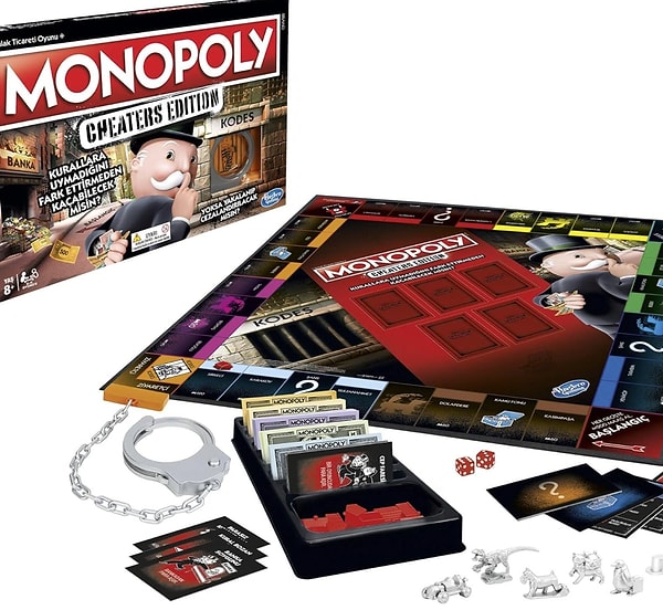 Hasbro Gaming Monopoly Cheaters Edition, klasik Monopoly’nin kuralları biraz esnetilmiş, bol kahkahalı versiyonu!