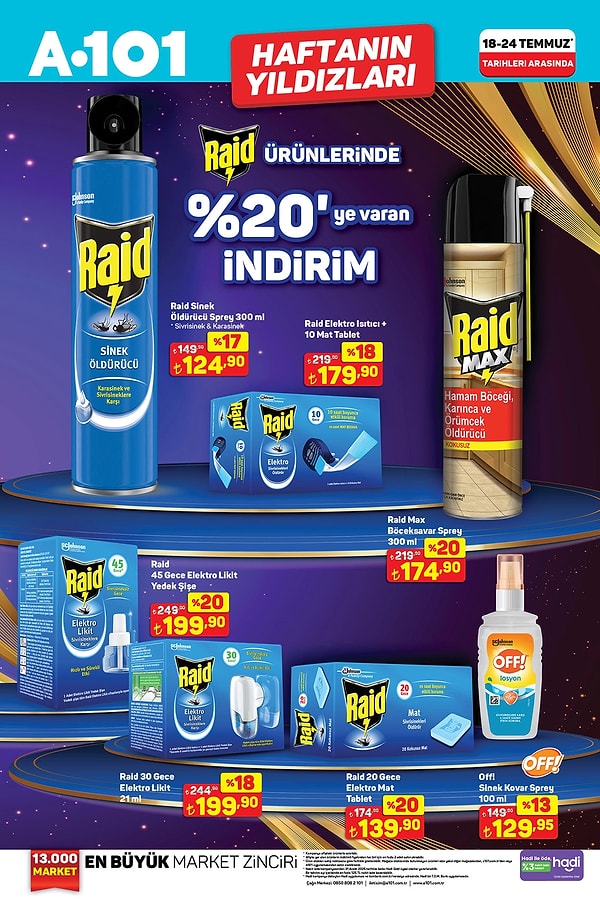 Raid Ürünlerinde %20'ye Varan İndirim