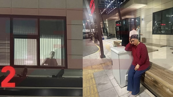 Murat Çalık, mahkumlar koğuşunda annesi ise hastane önünde.
