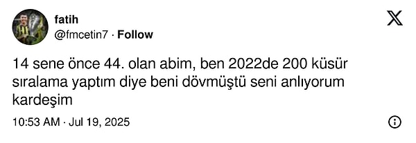"Abiler kardeşlerini sever" 👇