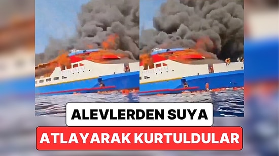 Denize Atlayarak Kurtuldular: Endonezya Açıklarında İçinde 280 Kişinin Bulunduğu Gemide Yangın Çıktı