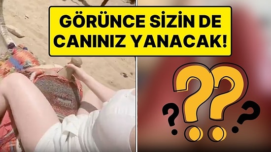 Mısır Tatiline Giden Kadın Çölde Deveye Şortla Binince Fena Yandı